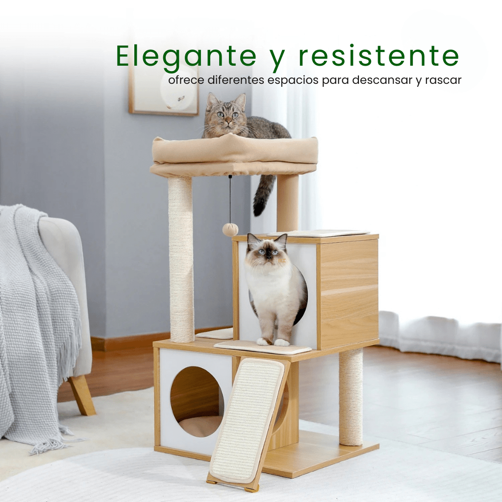 Refugio Scratch - Colección Wood Essentials - Tienda Gatos
