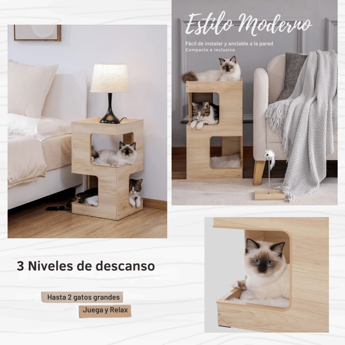 Cueva Discover - Colección Wood Essentials - Tienda Gatos