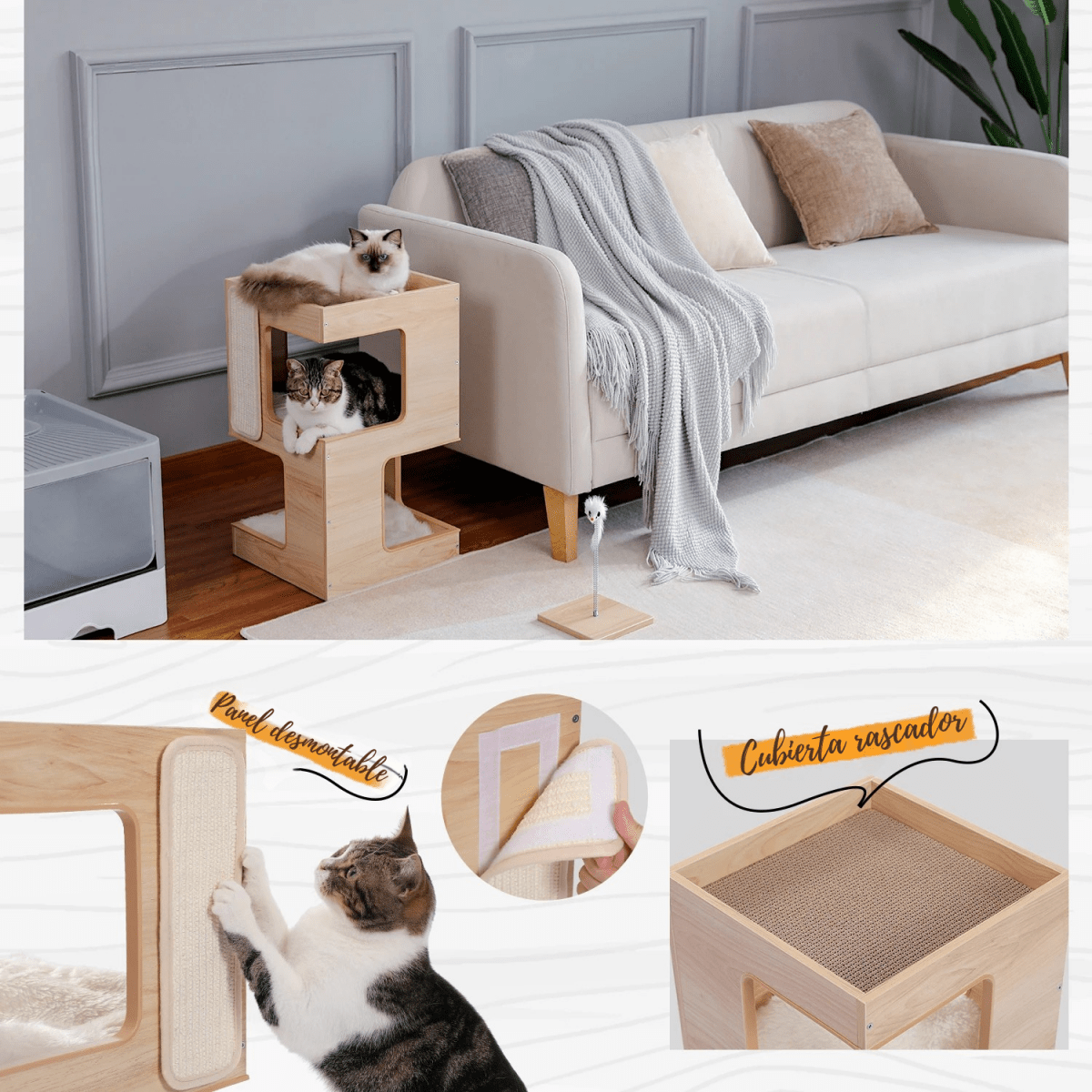 Cueva Discover - Colección Wood Essentials - Tienda Gatos