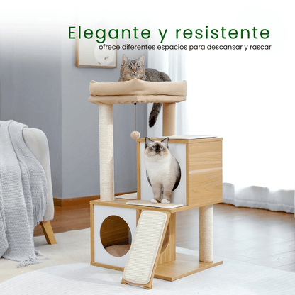 Refugio Scratch - Colección Wood Essentials - Tienda Gatos